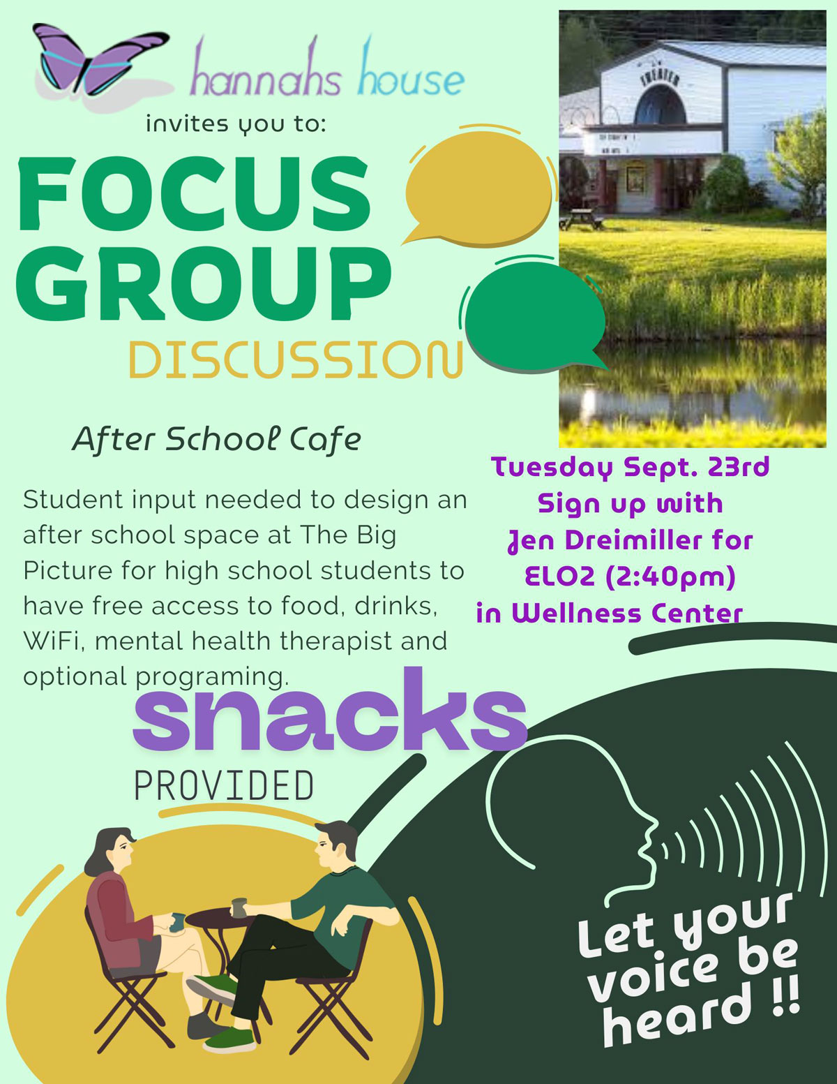 Student Input Needed ~ After School Cafe Pilot Project